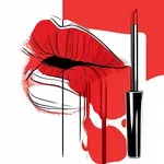 red lipstick image